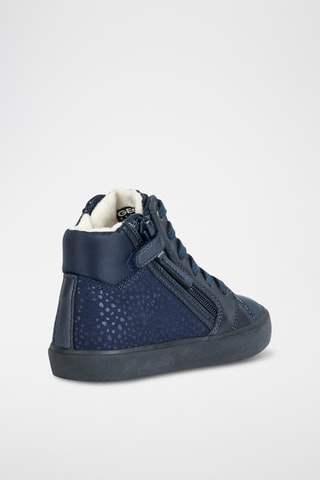 Baskets montantes - Bleu marine et argenté