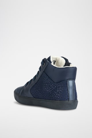 Baskets montantes - Bleu marine et argenté
