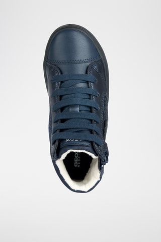 Baskets montantes - Bleu marine et argenté