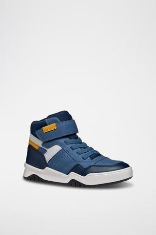 Baskets montantes - Bleu cobalt et gris