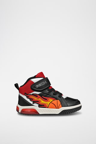 Baskets montantes - Noir et rouge