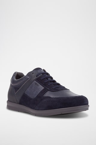 Baskets en cuir - Bleu marine