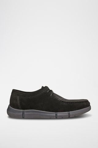 Derbys en cuir de veau nubuck - Marron foncé