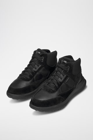 Baskets montantes en cuir - Noir