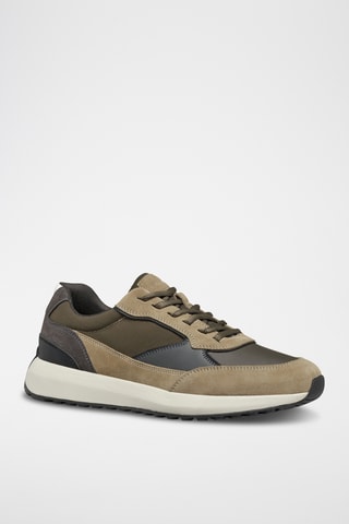 Baskets en cuir - Kaki