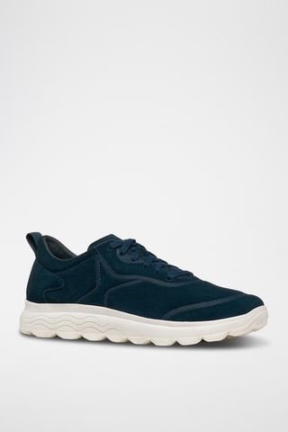 Baskets en nubuck - Bleu canard