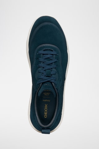 Baskets en nubuck - Bleu canard