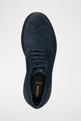 Richelieus en nubuck - Bleu marine