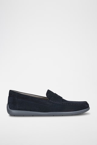 Mocassins en nubuck - Bleu marine