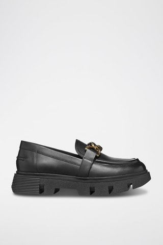 Mocassins plateformes en cuir Vilde - Noir