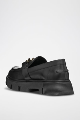 Mocassins plateformes en cuir Vilde - Noir