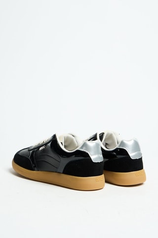 Leren en Polyester Platform Sneakers Connor  - Zwart