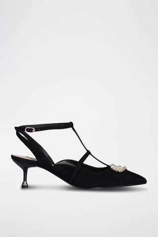 Geitennubuck Pumps - Zwart