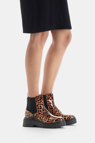 Gelakte Chelsea Boots - Bruin