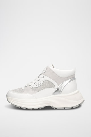 Leren Platform Sneakers - Wit