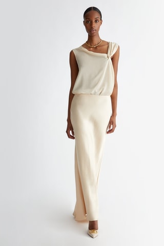 Zijden Top - Beige