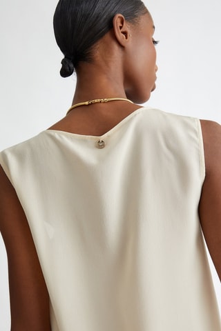 Zijden Top - Beige