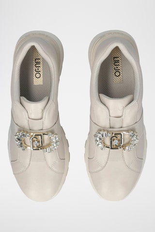 Leren Platform Sneakers - Ecru