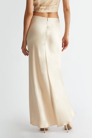 Lange Jurk met Hoge Taille - Beige