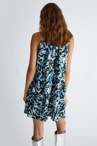 Jurk met Ruches - Blauw
