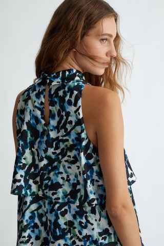 Jurk met Ruches - Blauw
