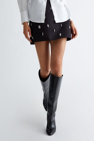 Minirok Hoge Taille - Zwart