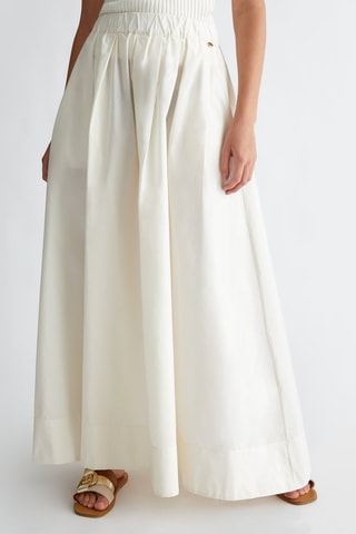 Lange Jurk met Hoge Taille - Ecru