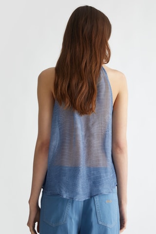 Zijden Top - Blauw