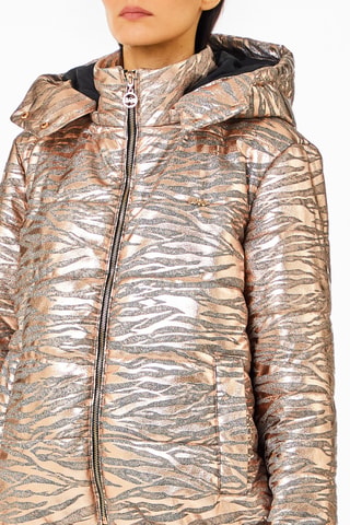 Gewatteerde Jas met Capuchon - Goudkleurig