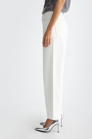 Jeans Straight Hoge Taille - Wit