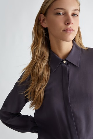 Zijden Blouse - Grijs
