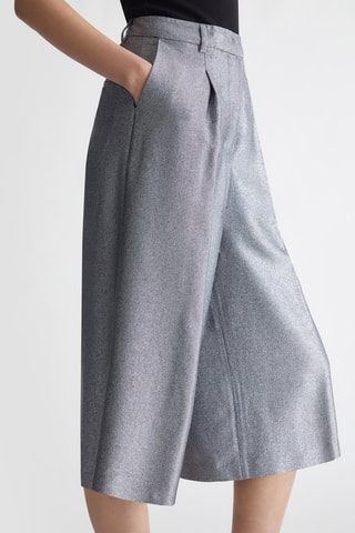 Bermuda Hoge Taille - Zilverkleurig
