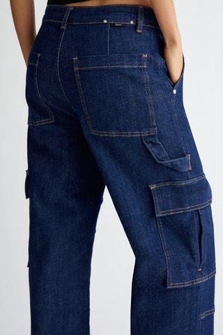 Cargojeans Hoge Taille - Blauw