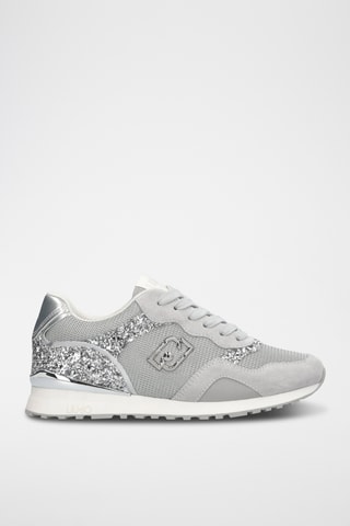 Nubuck Sneakers - Zilverkleurig