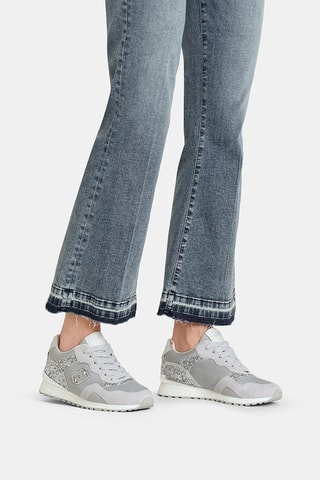 Nubuck Sneakers - Zilverkleurig