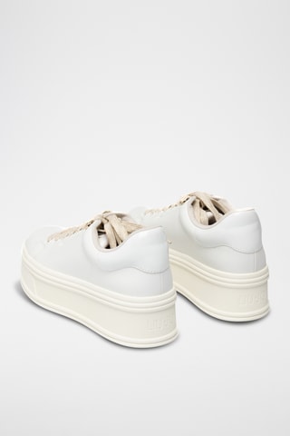 Leren Platform Sneakers - Wit