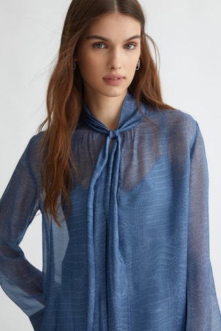 Zijden Top - Blauw