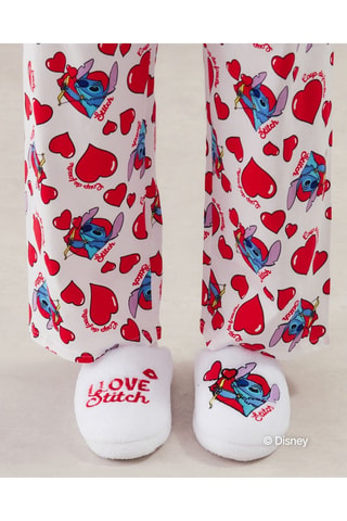 Pantoufles fourrées Stitch Lilo et Stitch Disney - Ecru