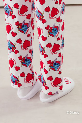 Pantoufles fourrées Stitch Lilo et Stitch Disney - Ecru