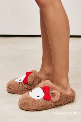 Pantofole imbottite Hello Kitty Sanrio - Marrone