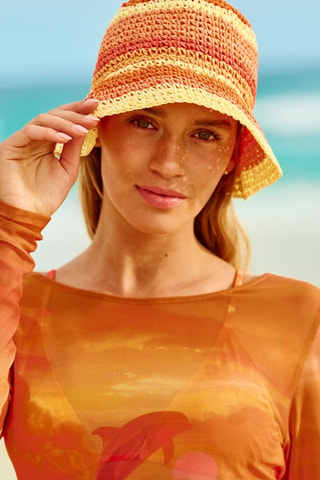 Cappello da pescatore Crocheliz - Arancione