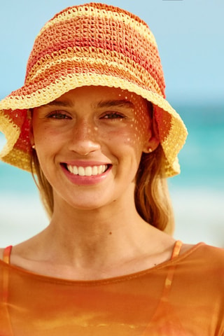 Cappello da pescatore Crocheliz - Arancione