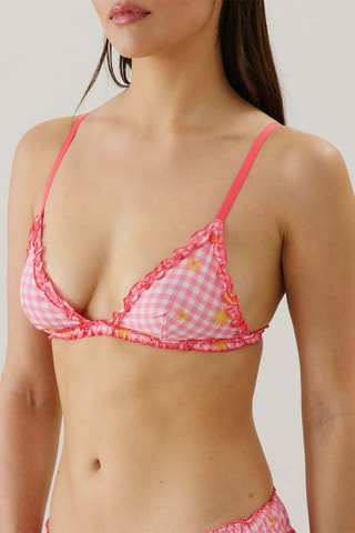 Soutien-gorge Baciniz - Corail et blanc
