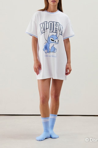 Chemise de nuit Stitch Lilo et Stitch Disney Coolstitchiz - Ecru