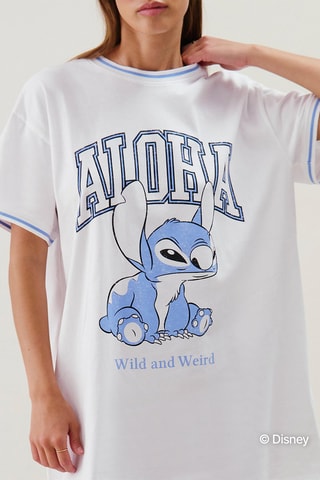 Chemise de nuit Stitch Lilo et Stitch Disney Coolstitchiz - Ecru