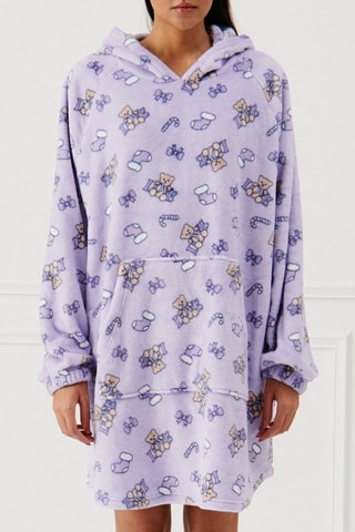Chemise de nuit à capuche Plaidaopiz - Violet