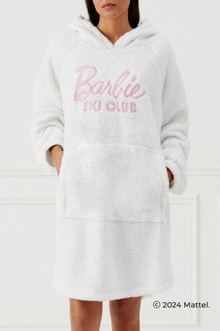 Chemise de nuit à capuche Barbie - Blanc