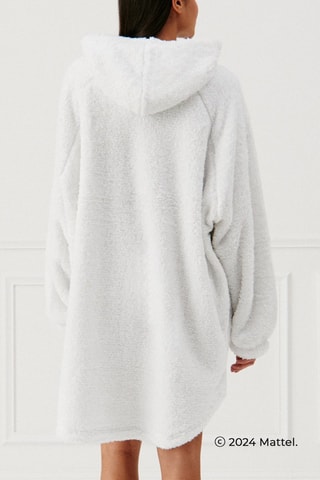 Chemise de nuit à capuche Barbie - Blanc