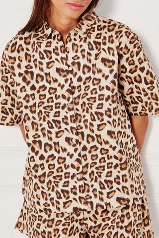 Camicia pigiama Leoeriz - Marrone