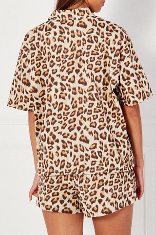 Camicia pigiama Leoeriz - Marrone